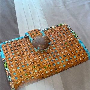 Wicker Vera Bradley clutch